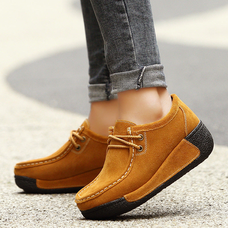 Women's Thick-soled Suede Casual Shoes