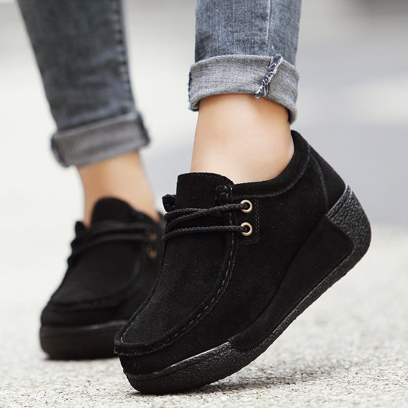 Women's Thick-soled Suede Casual Shoes