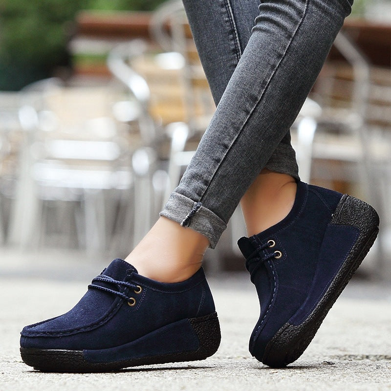 Women's Thick-soled Suede Casual Shoes
