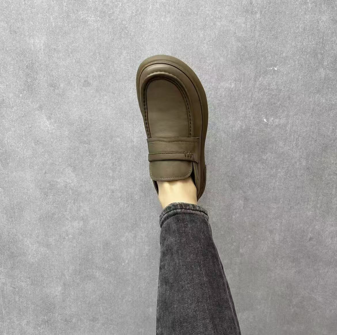 Men's Thick-soled Cowhide Business Casual Shoes