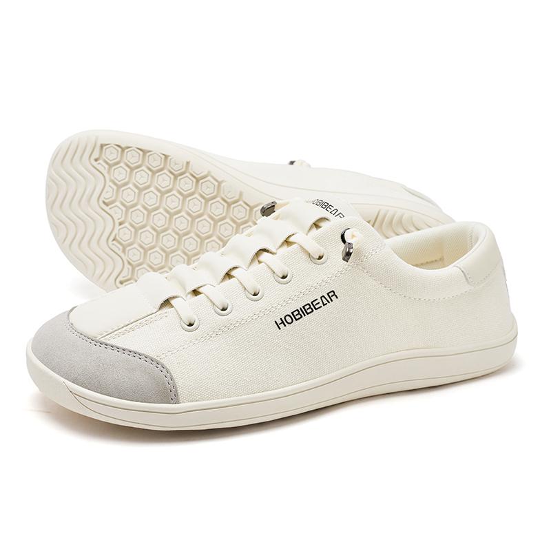 HOBIBEAR Women's Minimalist Canvas Wide Width Slip-on Shoes