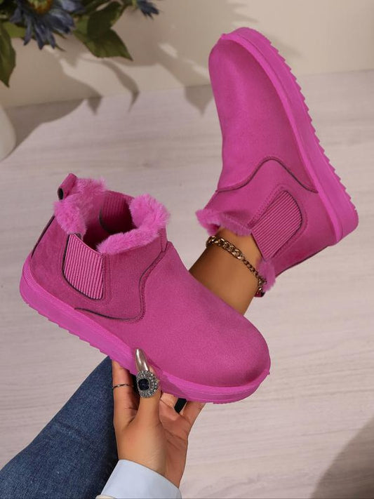 Women's Plush Flat Snow Ankle Boots