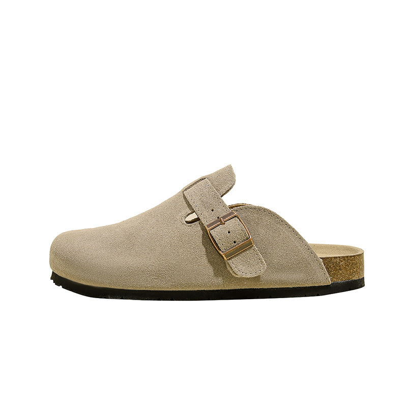 Closed Round Toe Suede Cork Birkenstocks