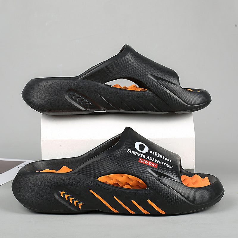 Men's Soft Sole Massage Insole Trendy Slippers