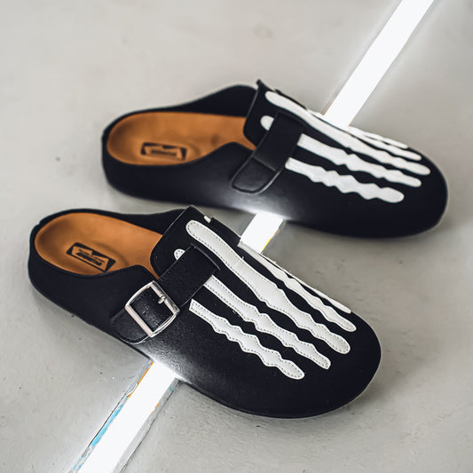 OwenGrid Men's Fashion One-Piece Soft Rubber Half-Slipper