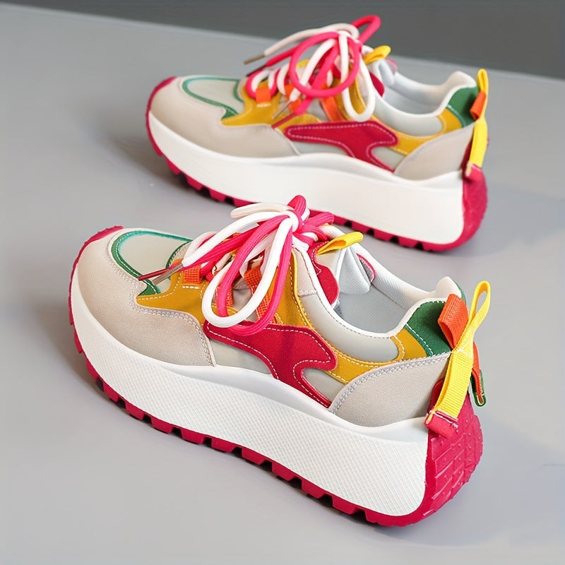 Women's Fashionable Lace Up Low Top Sneakers