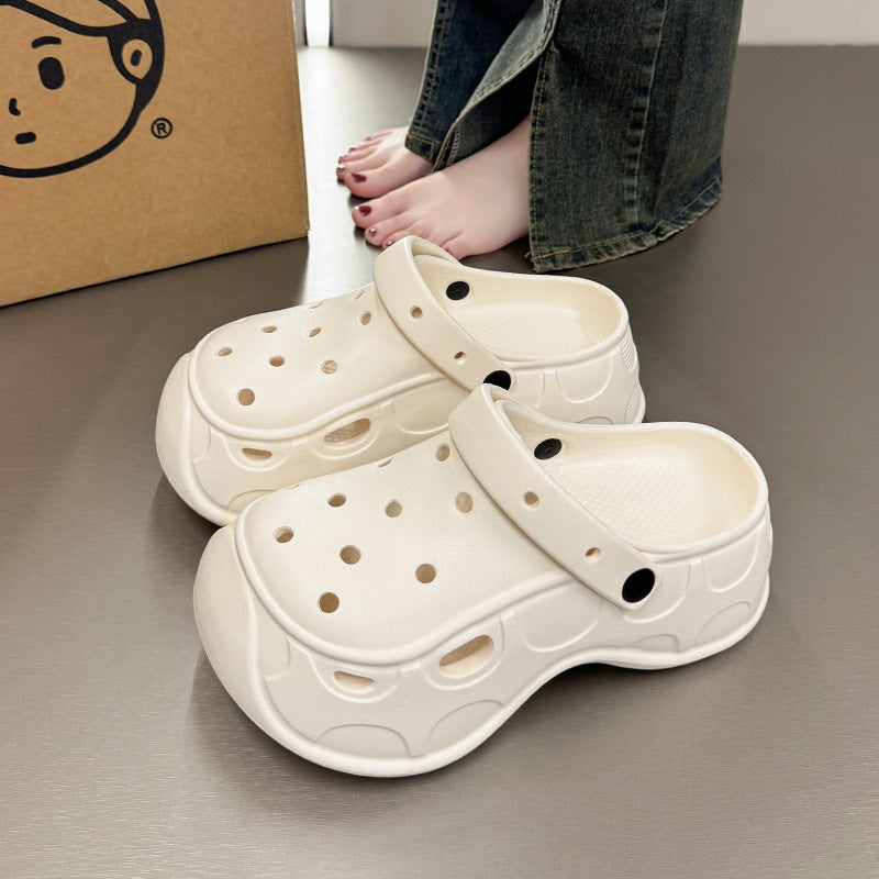Multicolor Simple Platform Clogs