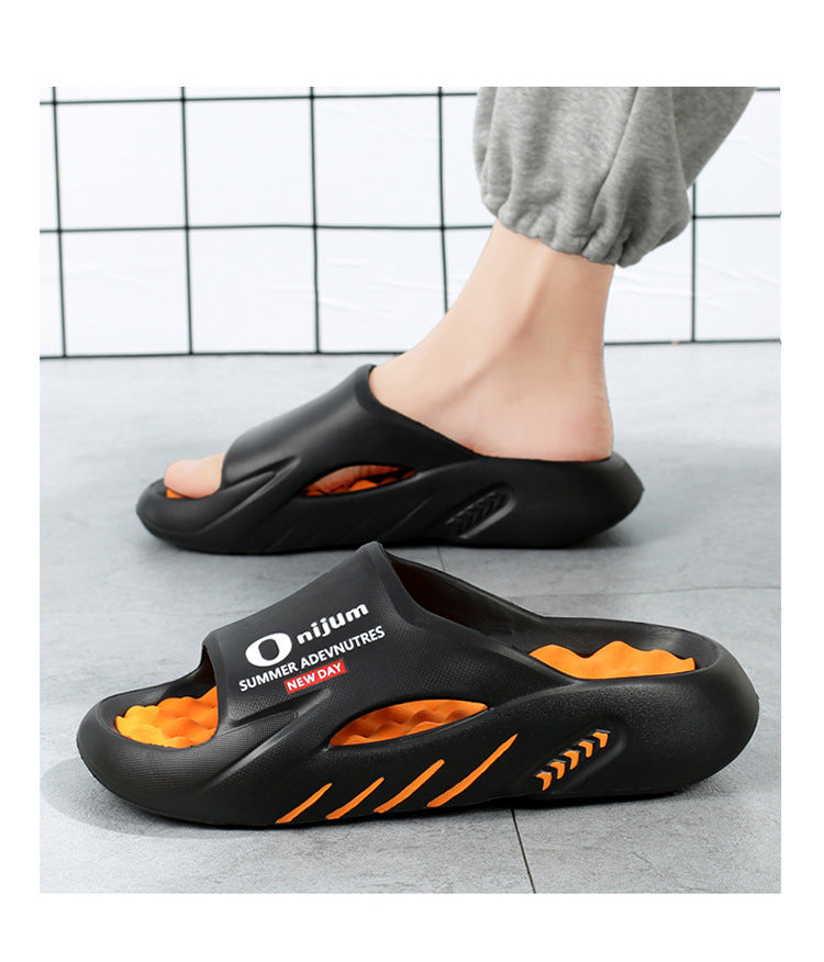 Men's Soft Sole Massage Insole Trendy Slippers