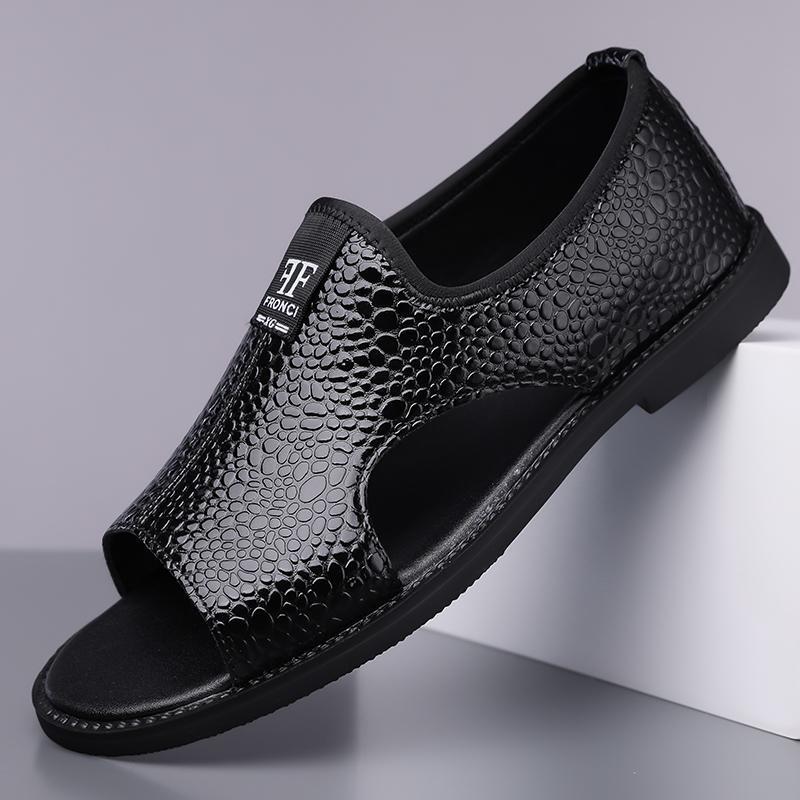 Men's Causal Leather Outdoor Lightweight Arch Support Sandals