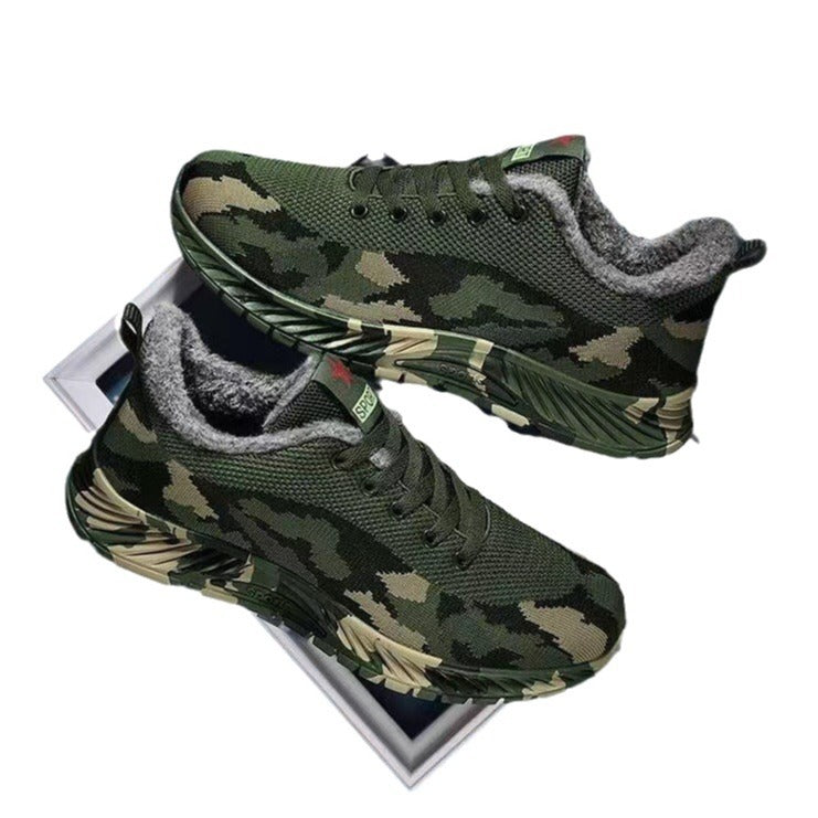 OwenGrid Outdoor Camouflage Regular Fur Lining Casual Sneakers