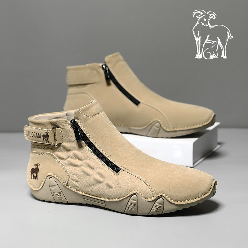 Men's Vintage Leather Casual Ankle Boots
