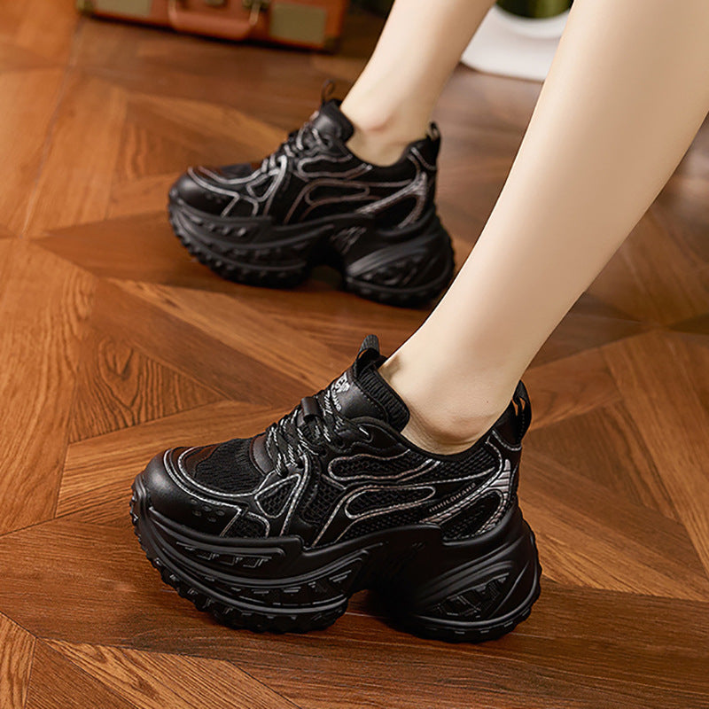 Women's Breathable Rhinestone Platform Casual Shoes
