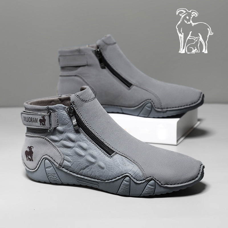 Men's Vintage Leather Casual Ankle Boots