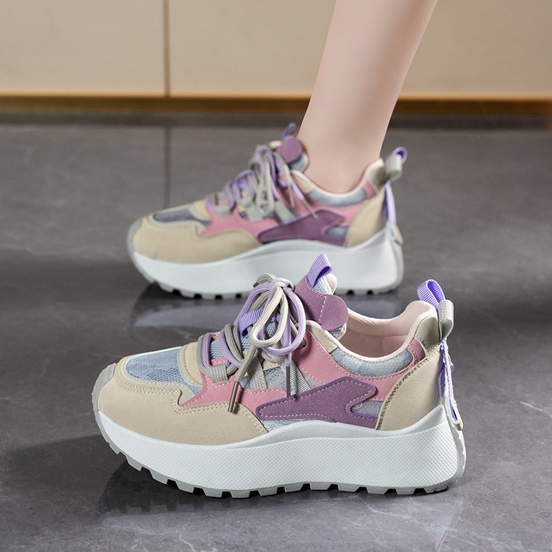 Women's Fashionable Lace Up Low Top Sneakers