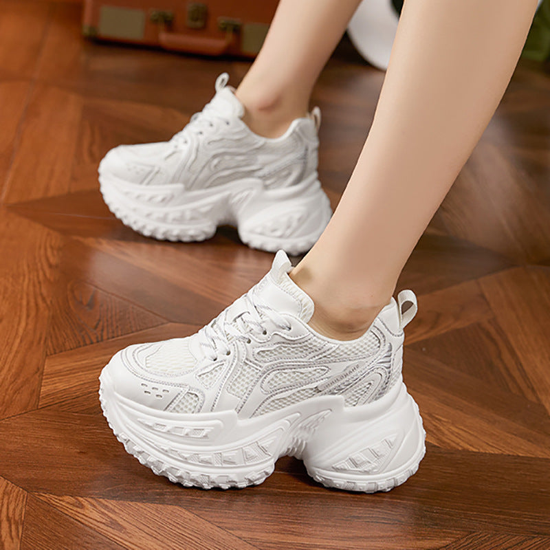 Women's Breathable Rhinestone Platform Casual Shoes
