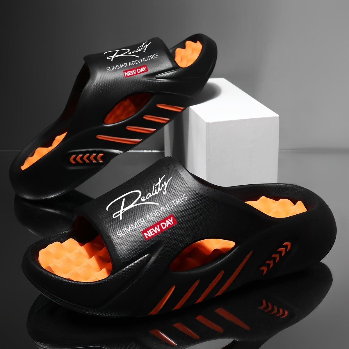 Men's Soft Sole Massage Insole Trendy Slippers