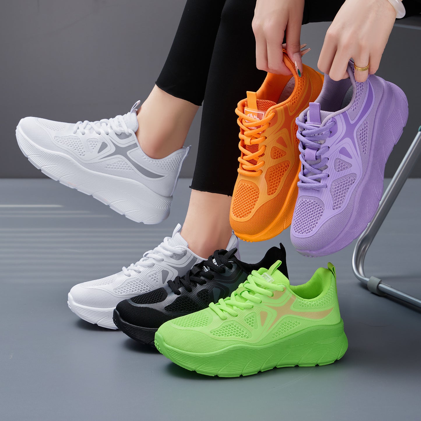 Women's Flyknit Versatile Lightweight Breathable Walking Shoes