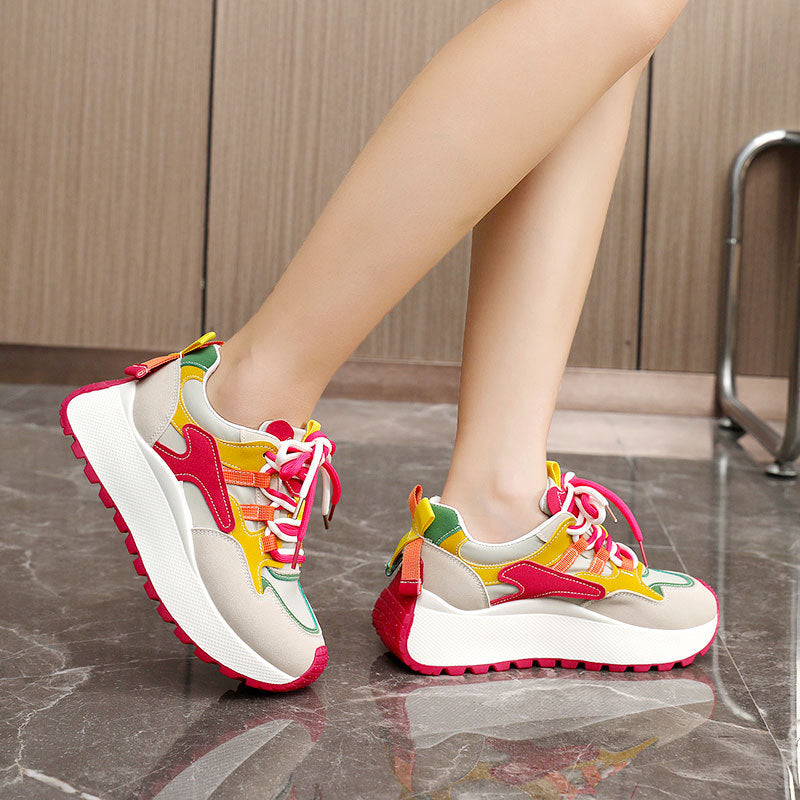 Women's Fashionable Lace Up Low Top Sneakers