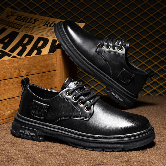 Men's Retro Low-top Big Head Martin Boots