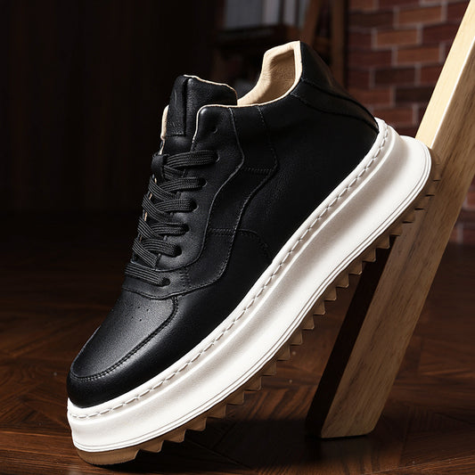 Handmade Retro Mid-top Horsehide Casual Sneakers