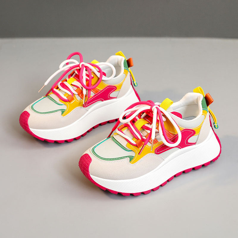 Women's Fashionable Lace Up Low Top Sneakers