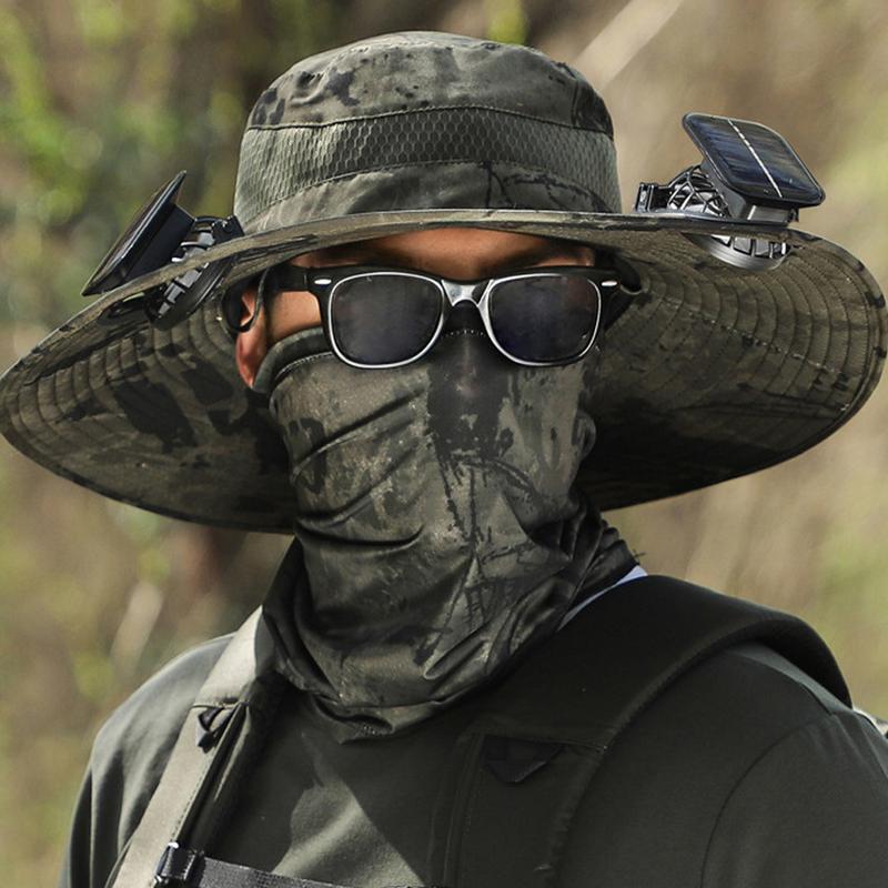 OwenGrid 2025 New Solar Fan Outdoor Fishing Hat