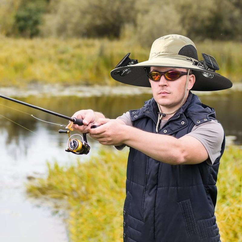 OwenGrid 2025 New Solar Fan Outdoor Fishing Hat