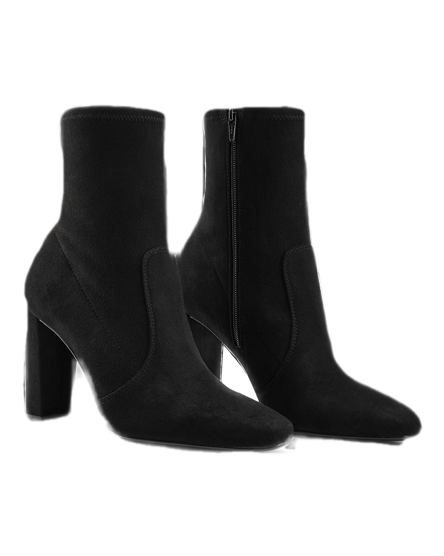 Autumn Women's Pointed Suede Chunky Heel Ankle Boots