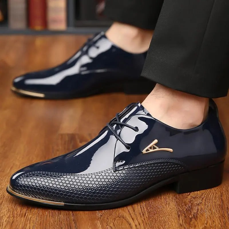 OwenGrid Authentic Men's Business Casual Leather Shoes