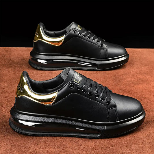 OwenGrid Men's Fashion Patchwork Lace Up Air-Cushion Shoes