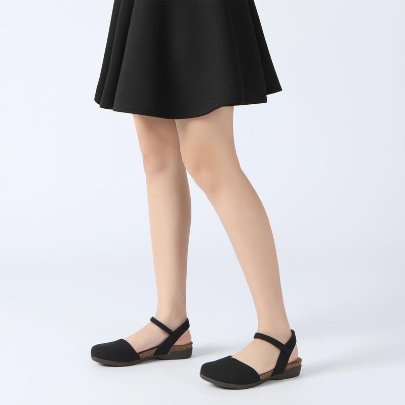 Women's Closed Toe Arch Support Flat Sandals