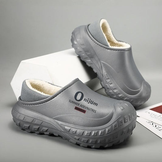 🔥Fur Lining🔥Men's New Soft Heel Non-slip Indoor & Outdoor Closed-toe Sandals