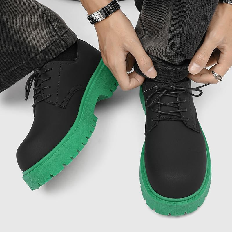OwenGrid Men's British Style Casual Versatile Leather Shoes