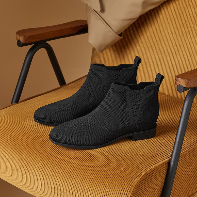 Vivava Women's Square-Toe Slip-On Chelsea Boots