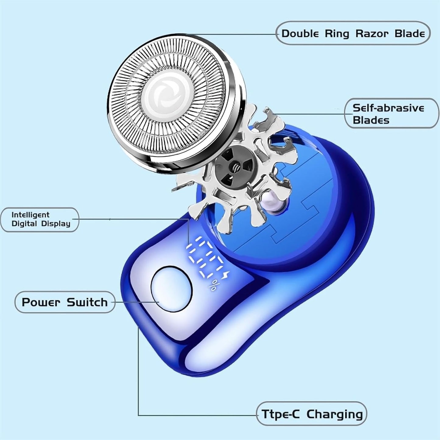 OwenGrid Mini Powerful Travel Shaver