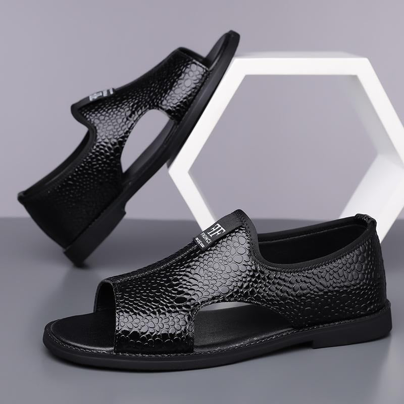 Men's Causal Leather Outdoor Lightweight Arch Support Sandals