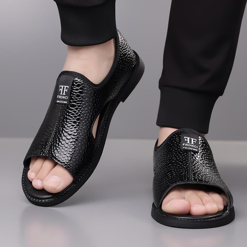 Men's Causal Leather Outdoor Lightweight Arch Support Sandals