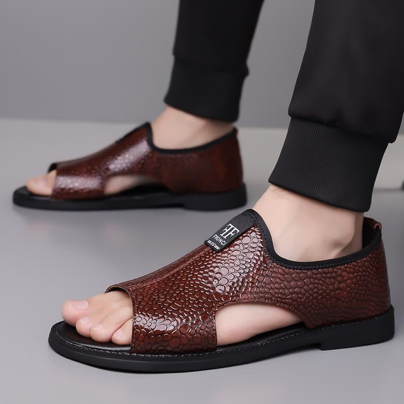 Men's Causal Leather Outdoor Lightweight Arch Support Sandals