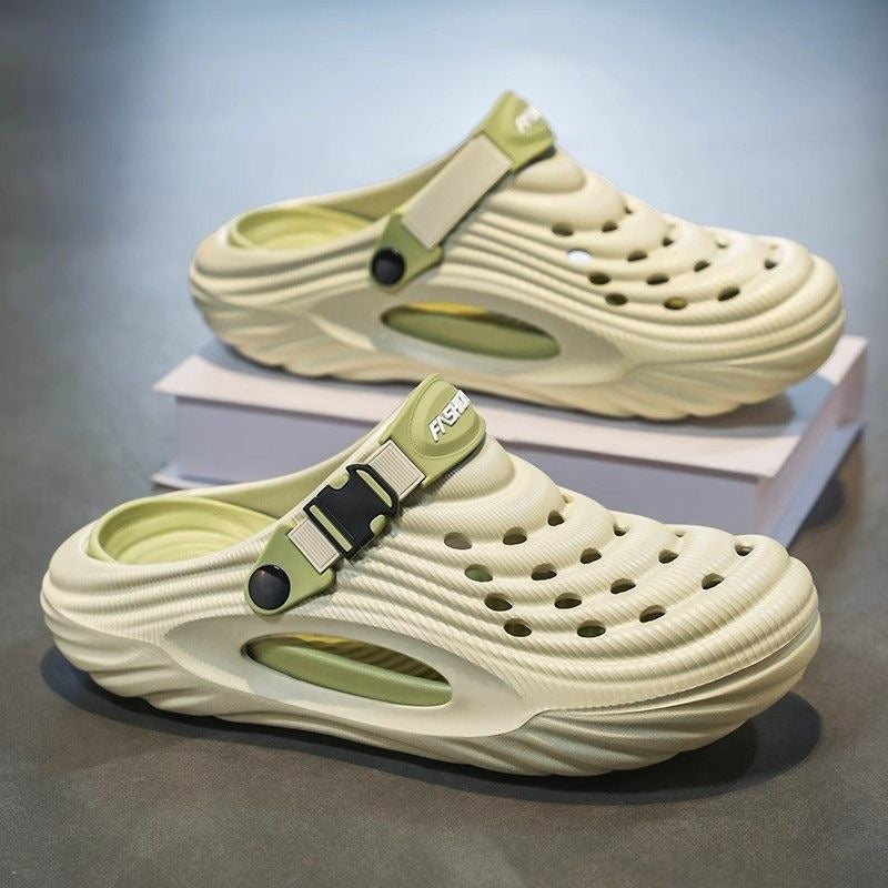 OwenGrid Mens Non-Slip Waterproof Thick-Soled Beach Shoes