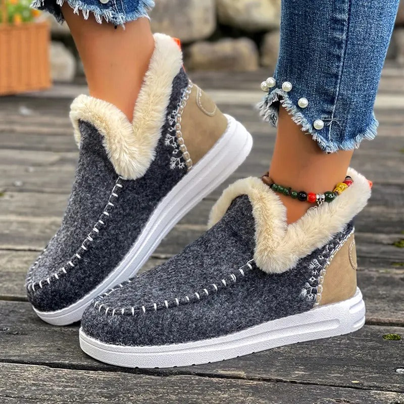 Women's Faux Fur Lined Waterproof Winter SnowBoots