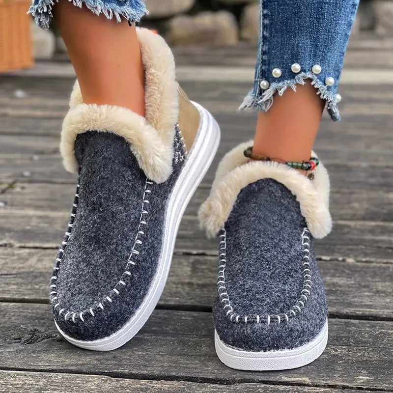 Women's Faux Fur Lined Waterproof Winter SnowBoots