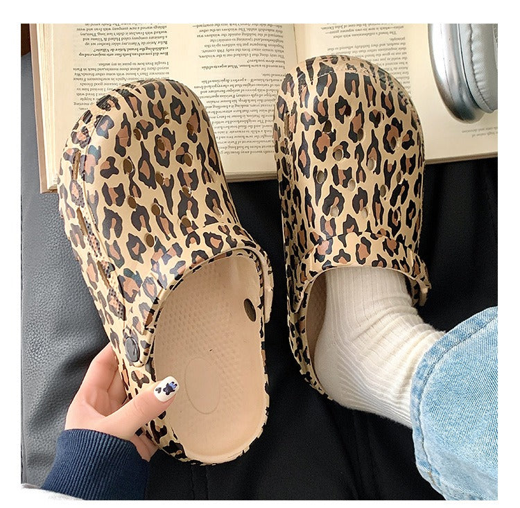 OwenGrid Classic Women's Leopard Garden Sandals