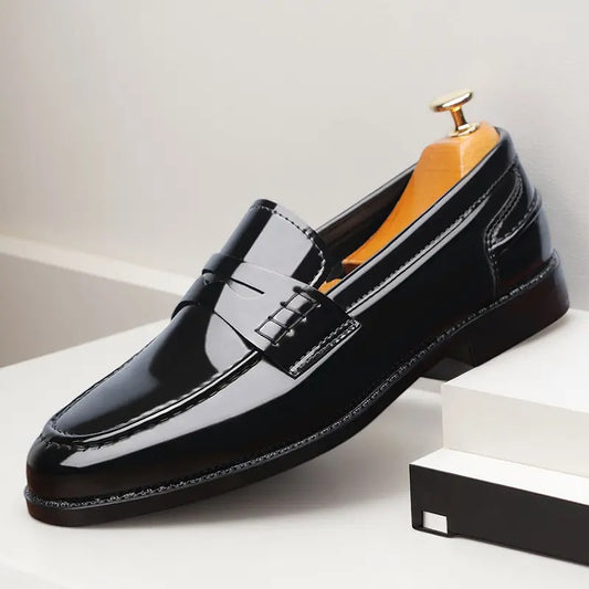 OwenGrid New Men's Round Toe Business Casual Leather Shoes