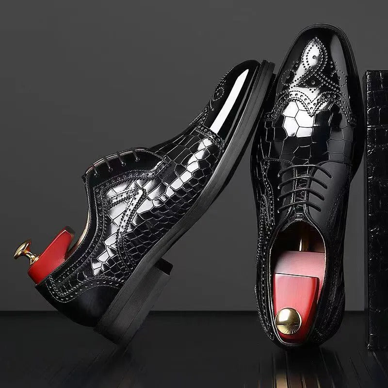 OwenGrid Men's Genuine Leather Handcrafted Luxury Oxford Shoes