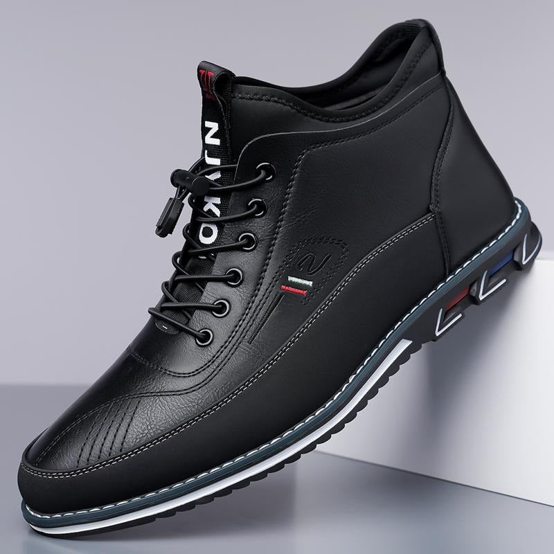 Men's Mid-cut Lightweight Casual Leather Shoes