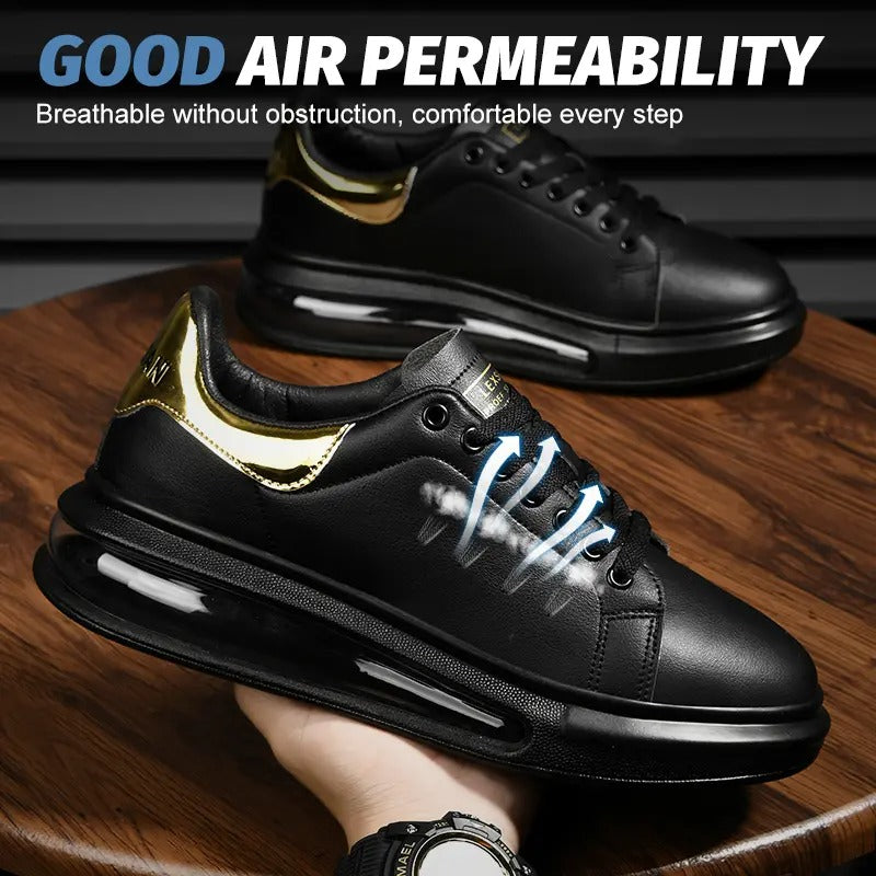 Men's Fashion Patchwork Lace Up Air-Cushion Shoes