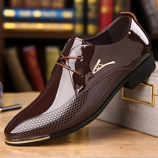 OwenGrid Authentic Men's Business Casual Leather Shoes