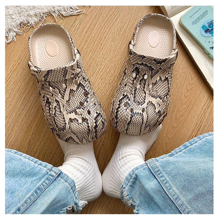 OwenGrid Classic Women's Leopard Garden Sandals
