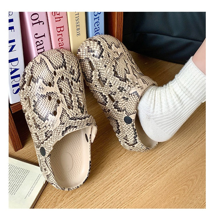 OwenGrid Classic Women's Leopard Garden Sandals