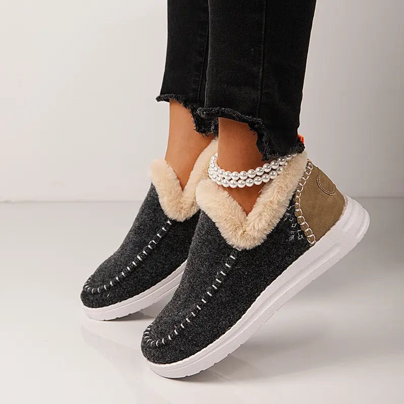 Women's Faux Fur Lined Waterproof Winter SnowBoots